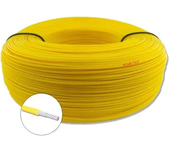 Монтажный провод ПРОВОДНИК мгшв 1x0.35 мм2 желтый, 50м OZ480199L50 1