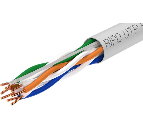Кабель Ripo Utp 4 cat5e 24awg cu premium, 100м.,fluke test (ксвпв -5е 4-2-0.51) 001-112064/100