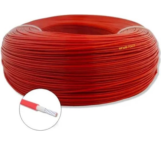 Монтажный провод ПРОВОДНИК МГШВ 1x1.5 мм2 Красный, 100м OZ480163L100 1