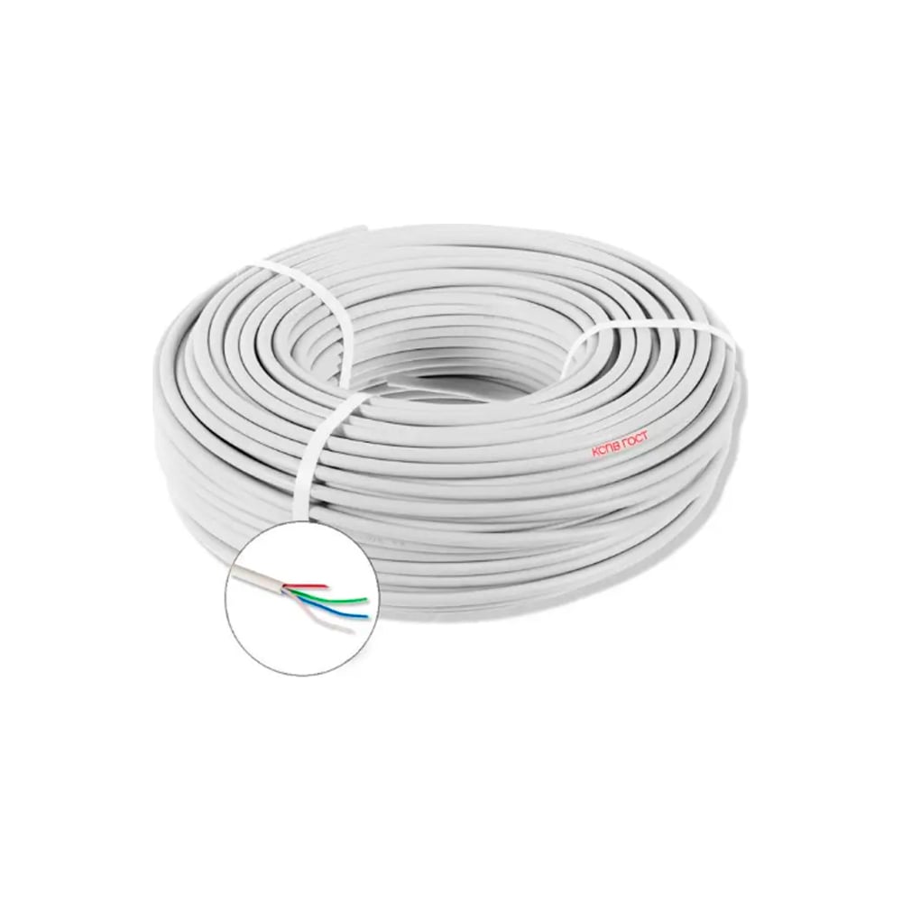 Кабель для пожарной и охранной сигнализации ПРОВОДНИК кспв 4x0.5 мм2 ...