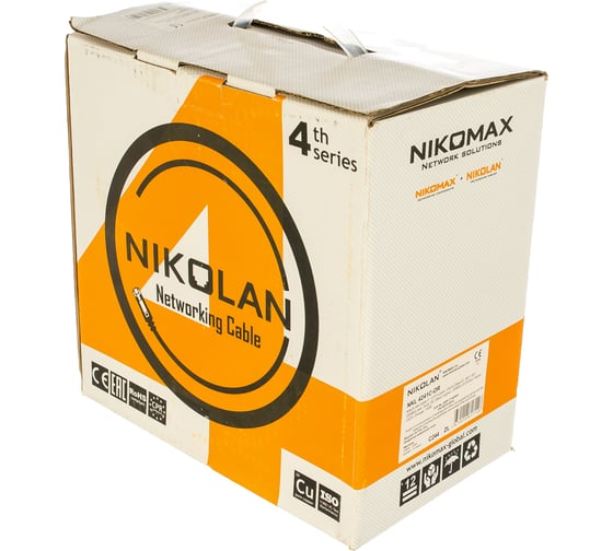 Кабель NIKOLAN F/UTP 4 пары, оранжевый, 100м NKL 4241C-OR