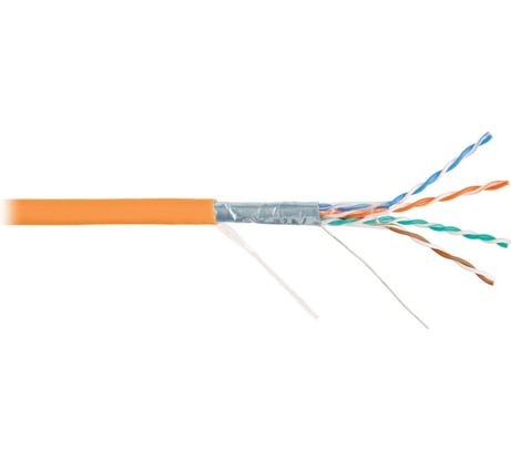 Кабель NIKOLAN F/UTP 4 пары, одножильный, оранжевый, 305м NKL 4200C-OR