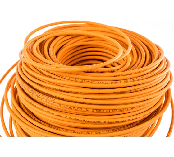 Кабель NIKOLAN U/UTP 4 пары, оранжевый, 100м NKL 2101C-OR