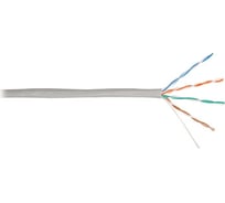 Кабель NIKOLAN U/UTP 4 пары, одножильный, серый, 305м NKL 4100A-GY