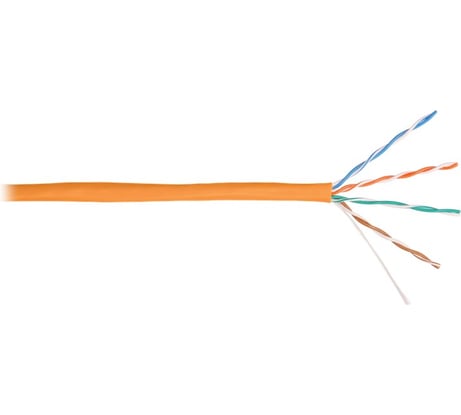 Кабель NIKOLAN U/UTP 4 пары, оранжевый, 305м NKL 2100C-OR