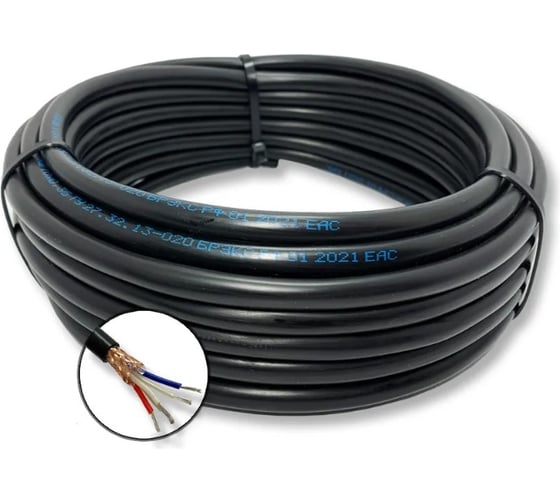 Кабель монтажный ПРОВОДНИК МКЭШ 4x0.75 мм2, 20м OZ115626L20 1