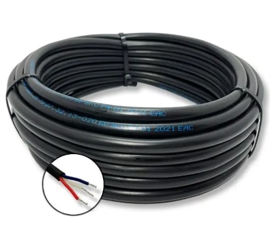 Кабель монтажный ПРОВОДНИК мкшнг(a)-ls 3x0.5 мм2, 10м OZ265098L10