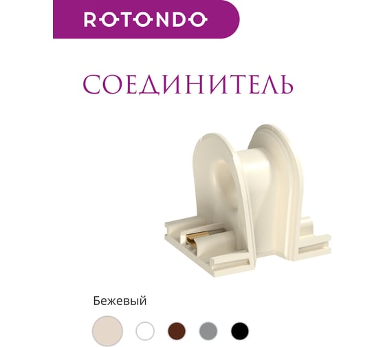 Соединитель OneKeyElectro комплект Rotondo , цвет бежевый, 4 шт. 7700912
