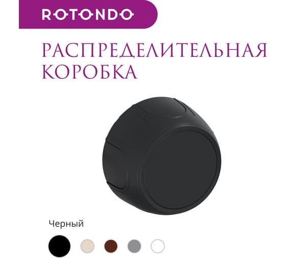 Распределительная коробка OneKeyElectro Rotondo , цвет черный 7700920
