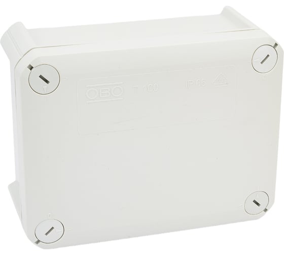 Распределительная коробка OBO Bettermann 150x116x67, полипропилен, IP 66, сплошная стенка серая 2007255