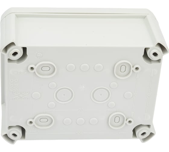 Распределительная коробка OBO Bettermann 150x116x67, полипропилен, IP 66, сплошная стенка серая 2007255