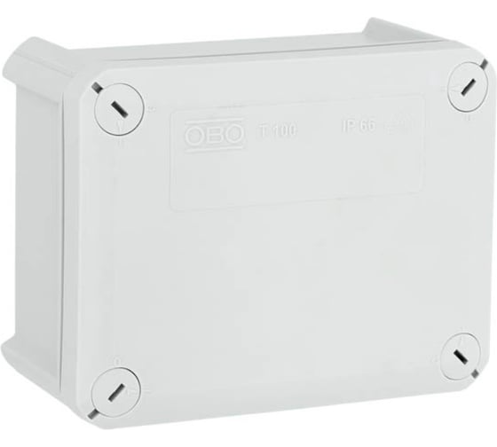 Распределительная коробка OBO Bettermann 150x116x67, полипропилен, IP 66, сплошная стенка серая 2007255