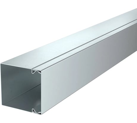 Металлический кабель-канал OBO Bettermann LKM 60x60x2000 мм, толщина 0,8 мм сталь оцинкованная (короб с крышкой) 6247091