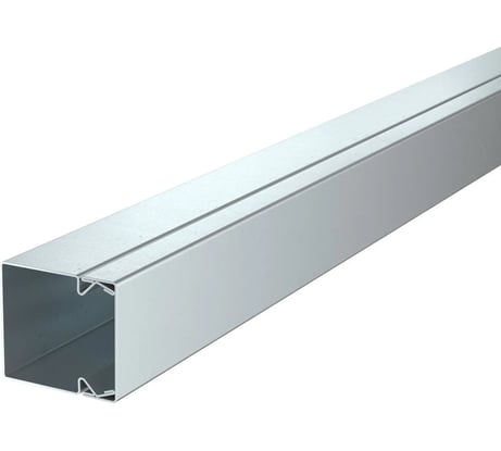 Металлический кабель-канал OBO Bettermann LKM 40x40x2000 мм, толщина 0,8 мм сталь оцинкованная (короб с крышкой) 6246990