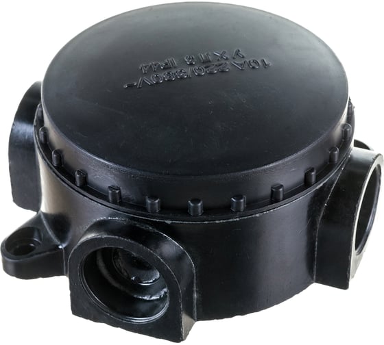 Монтажная разветвительная коробка FERON 380V, 110х48х110, черный, КЭМ 1-10-4Б 29850