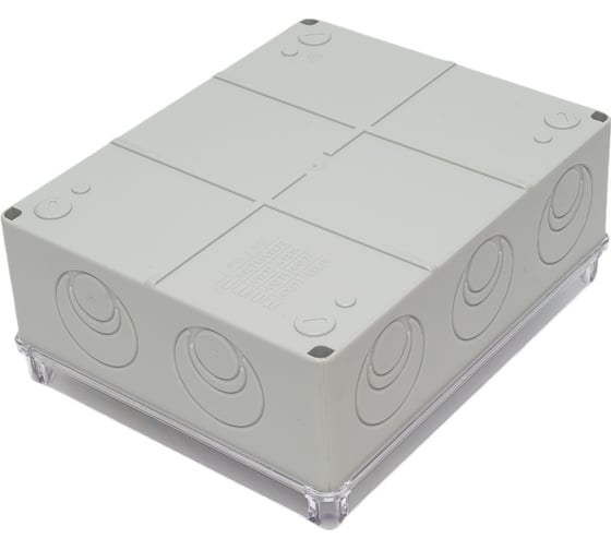 Распаячная коробка IEK км41275 о/п 240x195x90мм прозр. кр. ip44 UKO10-240-195-090-K51-44