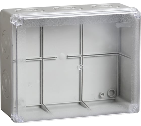 Распаячная коробка IEK км41271 о/п 240x195x90мм ip44 серая UKO10-240-195-090-K41-44