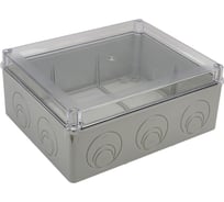 Распаячная коробка IEK км41276 о/п 240x195x90мм прозр. кр. ip55 UKO10-240-195-090-K51-55