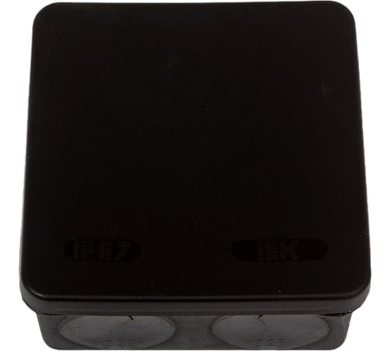Распаячная коробка IEK км42455 о/п 100x100x50мм ip67 8 вв. черная UKO21-100-100-050-K02-66