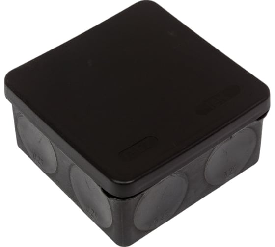 Распаячная коробка IEK км42455 о/п 100x100x50мм ip67 8 вв. черная UKO21-100-100-050-K02-66