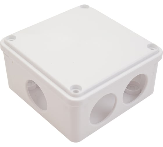 Распаячная коробка IEK км для о/п 100x100x45мм ip44 6 вв. белая UKO11-100-100-045-K01-44