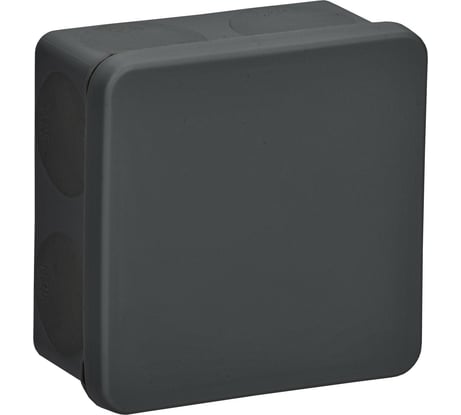 Распаячная коробка IEK км42435 о/п 80x80x40мм ip67 8 вв. черная UKO21-080-080-040-K02-66