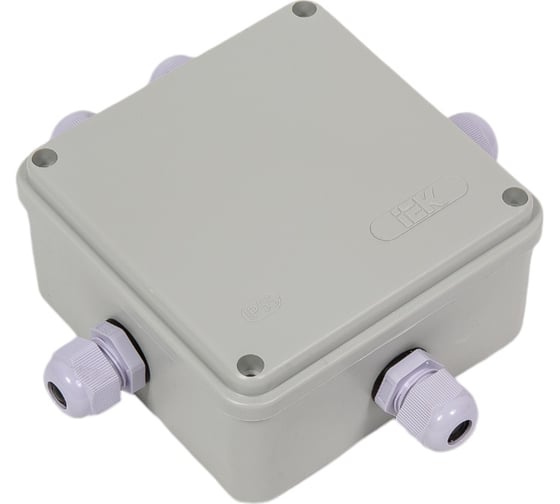 Распаячная коробка IEK км41330 о/п 100x100x50мм pg9 ip55 серая UKO10-100-100-050-K51-55