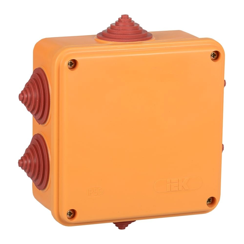 Распаячная коробка IEK огн. пс 100x100x50мм 4p 6мм2 ip55 6 вв. UKF30 ...