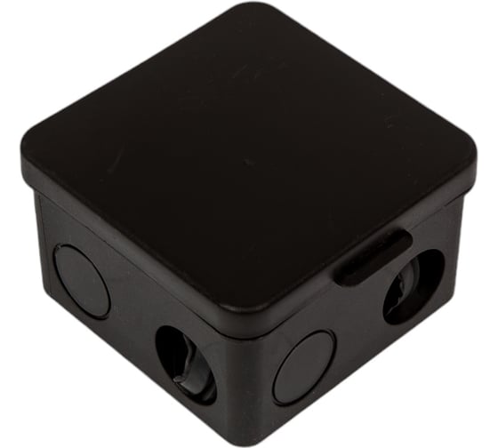 Распаячная коробка IEK км41238 80x80x50мм о/к ip54 7 вв. черная UKO31-080-080-050-K02-54