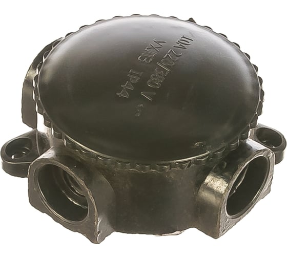 Монтажная разветвительная коробка FERON 380V, 90х44х102, черный, КЭМ 1-10-3М, 29847