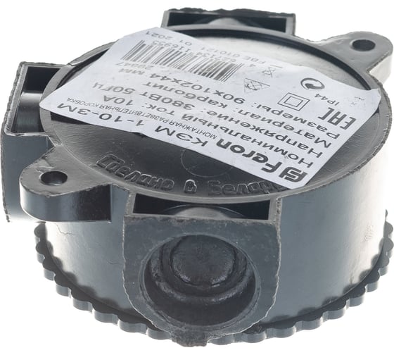 Монтажная разветвительная коробка FERON 380V, 90х44х102, черный, КЭМ 1-10-3М, 29847