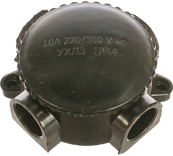 Монтажная разветвительная коробка FERON 380V, 102х44х102, черный, КЭМ 1-10-4М 29849