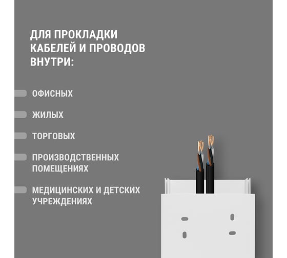 Кабель-канал TDM ELECTRIC белый 100х40, 2 метра, упаковка 12 штук SQ0402-1040