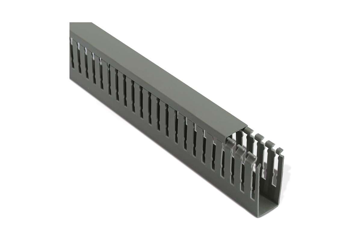 Кабель-канал REXANT перфорированный, самоклеящийся, 25x60, серый, паз ...