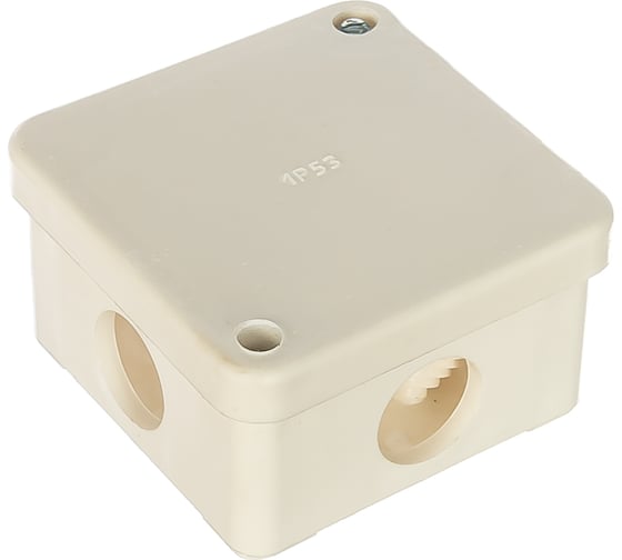 Разветвительная коробка STEKKER 250/380В 10А IP44 4 ввода белая EBX10-27-44 КЭМ 3-10-4 П 32747 1