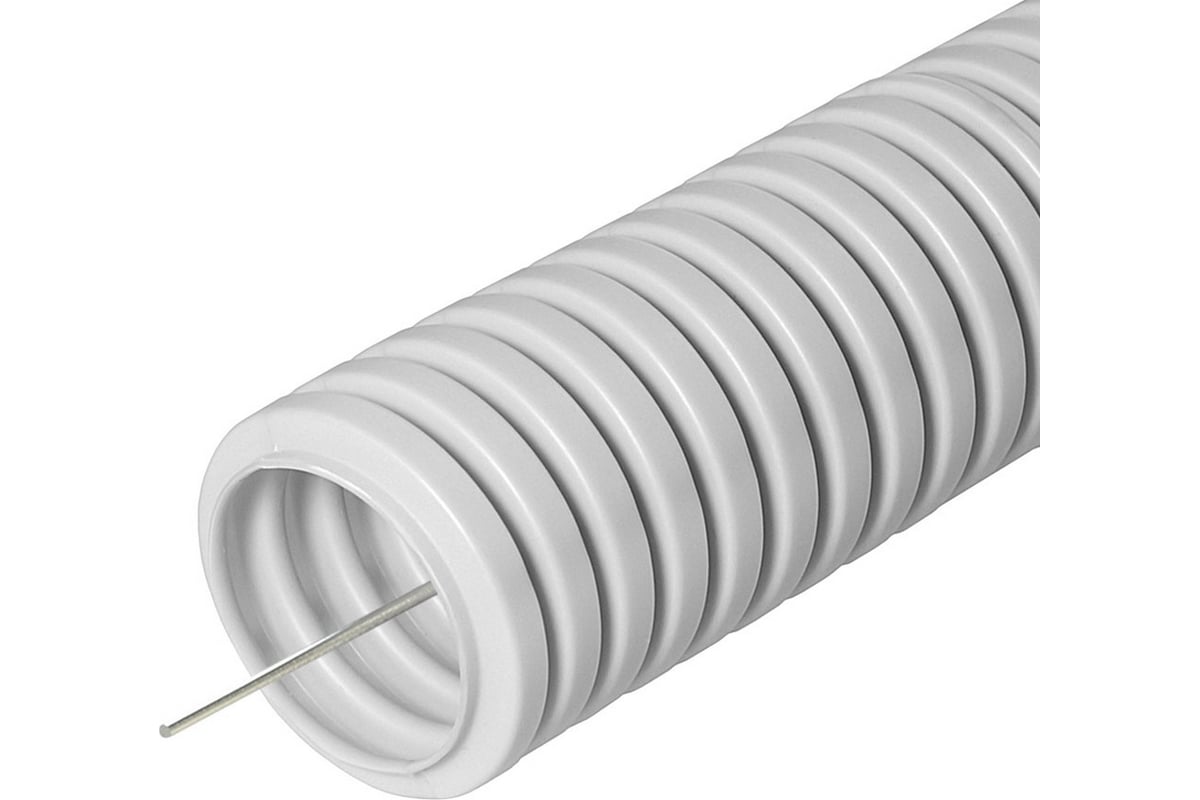 Гофрированная труба Промрукав ПВХ тяжелая 750 Н серая с/з д20 100м PR ...