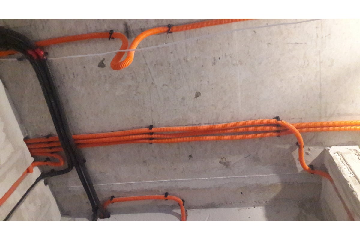 Гофрированная труба Промрукав ПНД лёгкая 350 Н безгалогенная HF ...