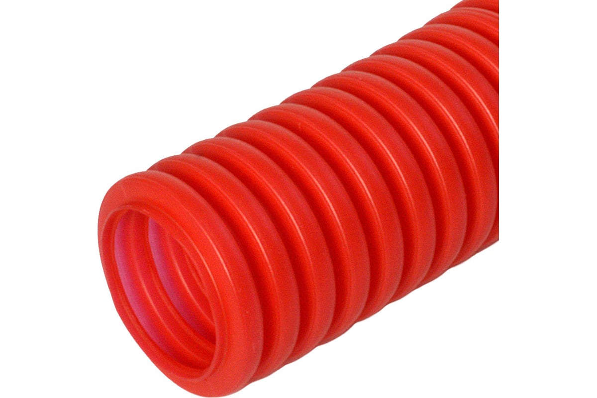 Гофрированная труба Промрукав ПНД защитная для МПТ пешель красная д32 ...