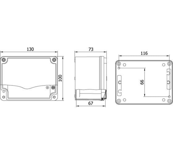 Распределительная коробка Mete Enerji алюминиевая, 130x100x73, IP67 402508