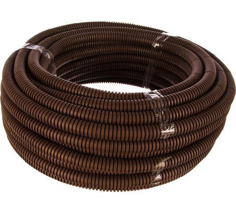 Гофрированная труба ЭРА ПВХ дуб d 20мм с зонд. легкая 25м Б0043215