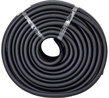 Гофрированная труба ЭРА ПНД черный d 25мм с зонд. легкая 75м Б0036826