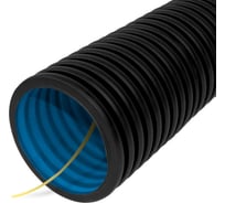 Гофрированная двустенная труба Промрукав ПНД гибкая тип 450 SN16 стойкая к ультрафиолету не распространяющая горение с/з черная д75 50м PR15.0142