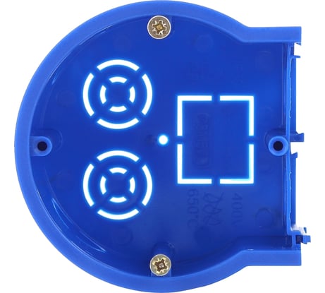 Концевой подрозетник ЭРА UniPost 68х45мм для твердых стен синий IP30 Б0039061