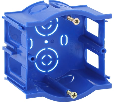 Промежуточный подрозетник ЭРА UniPost 68х45мм для твердых стен синий IP30 Б0039062