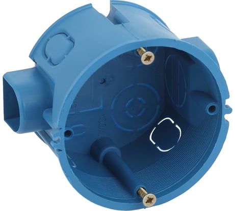 Установочная коробка ЭРА КУТС 68х45мм для твердых стен саморез, стыковочные узлы синяя IP20 Б0039186