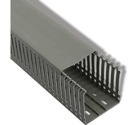 Перфорированный самоклеящийся кабель-канал REXANT 60x60 серый (паз 5мм, зуб 7мм с отв.) 2 м 28-5017