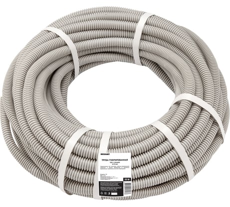 Гофрированная труба REXANT из ПВХ с зондом, d 25мм, 25 м 28-0251-25