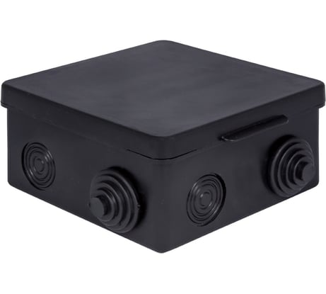 Распределительная коробка EKF КМР-030-014 с крышкой, 100x100x50мм, черная, IP54 plc-kmr-030-014-2b