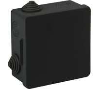 Распаячная коробка ЭРА KOR100100508gB открытой установки КОР 100x100x50мм черная с гермовводами 8 входов Б0061777