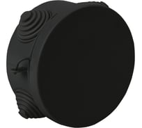 Распаячная коробка ЭРА KOR85404gB открытой установки КОР 85x40 мм, черная с гермовводами, 4 входа IP54 Б0061801